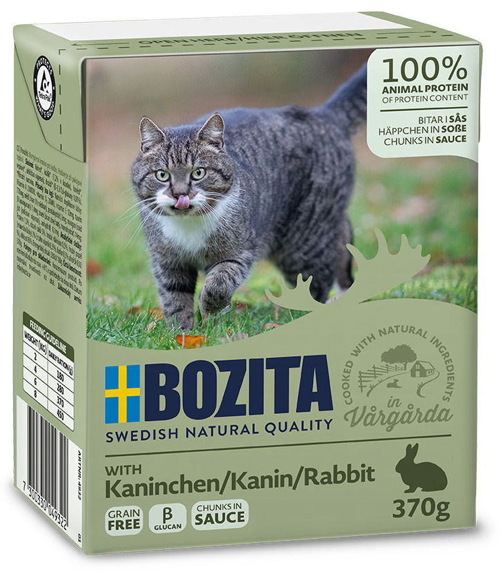 Bozita Häppchen in Soße mit Kaninchen 370 g Katzennassfutter