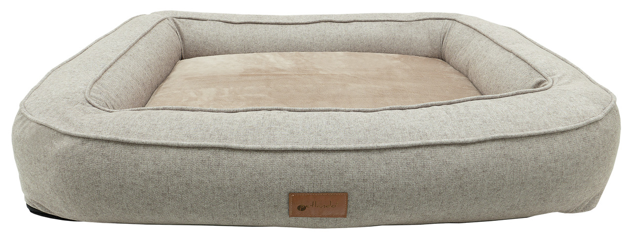 Hundebett Petlando "Hygge", beige, für mittelgroße/große Hunde, weiche Polsterung, rutschfest, modernes Design, hoher Komfort.