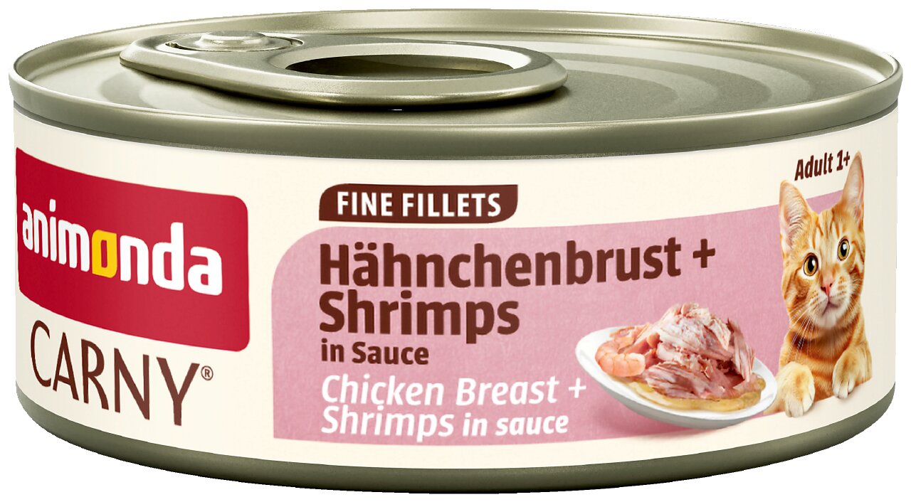 animonda Carny Fine Fillets Katzenfutter Adult 1+, Hähnchenbrust und Shrimps in Sauce, Nassfutter Dose 85 g;;;;;;;;;;;;;;;;;;;;;;;;;;;;;;;;;;;;