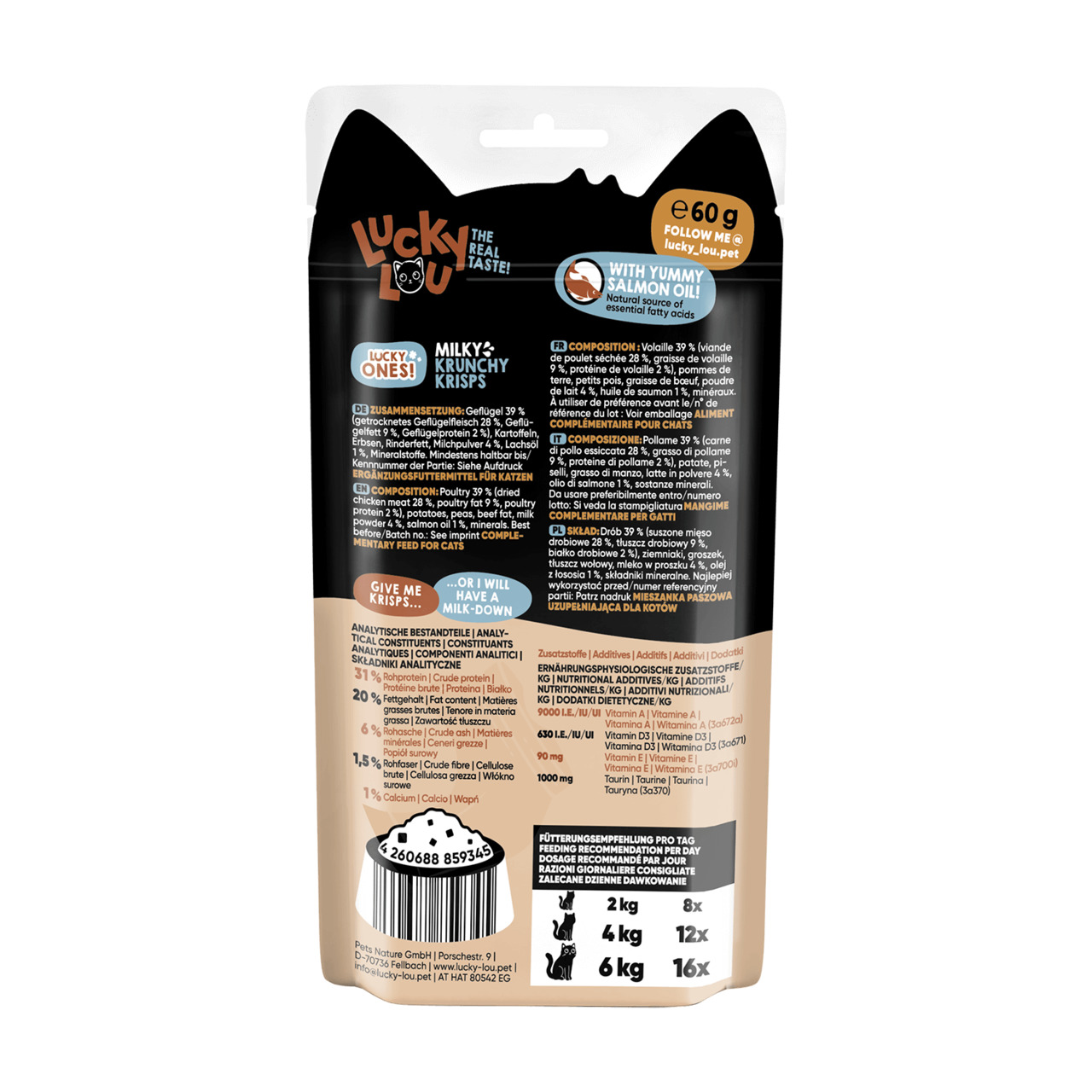 Lucky Lou Lucky Ones Krunchy Krisps Milch 60 g
