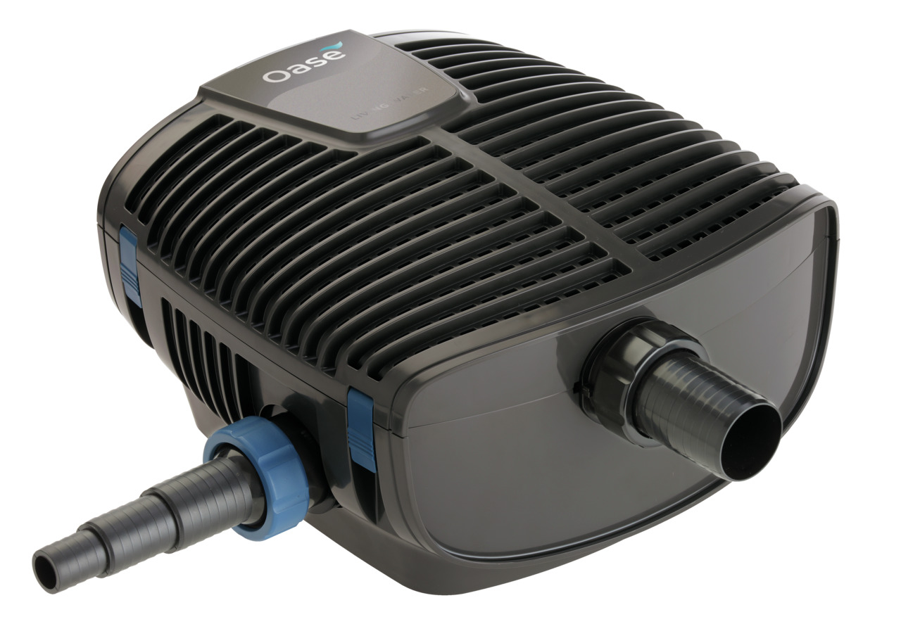 Oase AquaMax Eco Premium 12000, Filter--Bachlaufpumpe, für Gartenteiche, Schwarz, fördert Schmutz bis 11 mm, leistungsstark.
