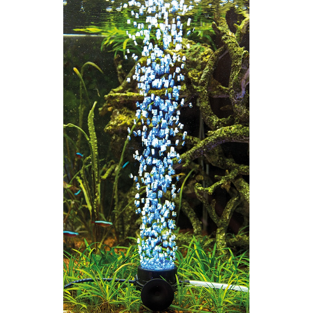 HOBBY Bubble Air LED-Ausströmer, für Süßwasseraquarien, sprudelnd, blaue LEDs, Sauerstoffzufuhr, dekorativ, gesund für Fische.