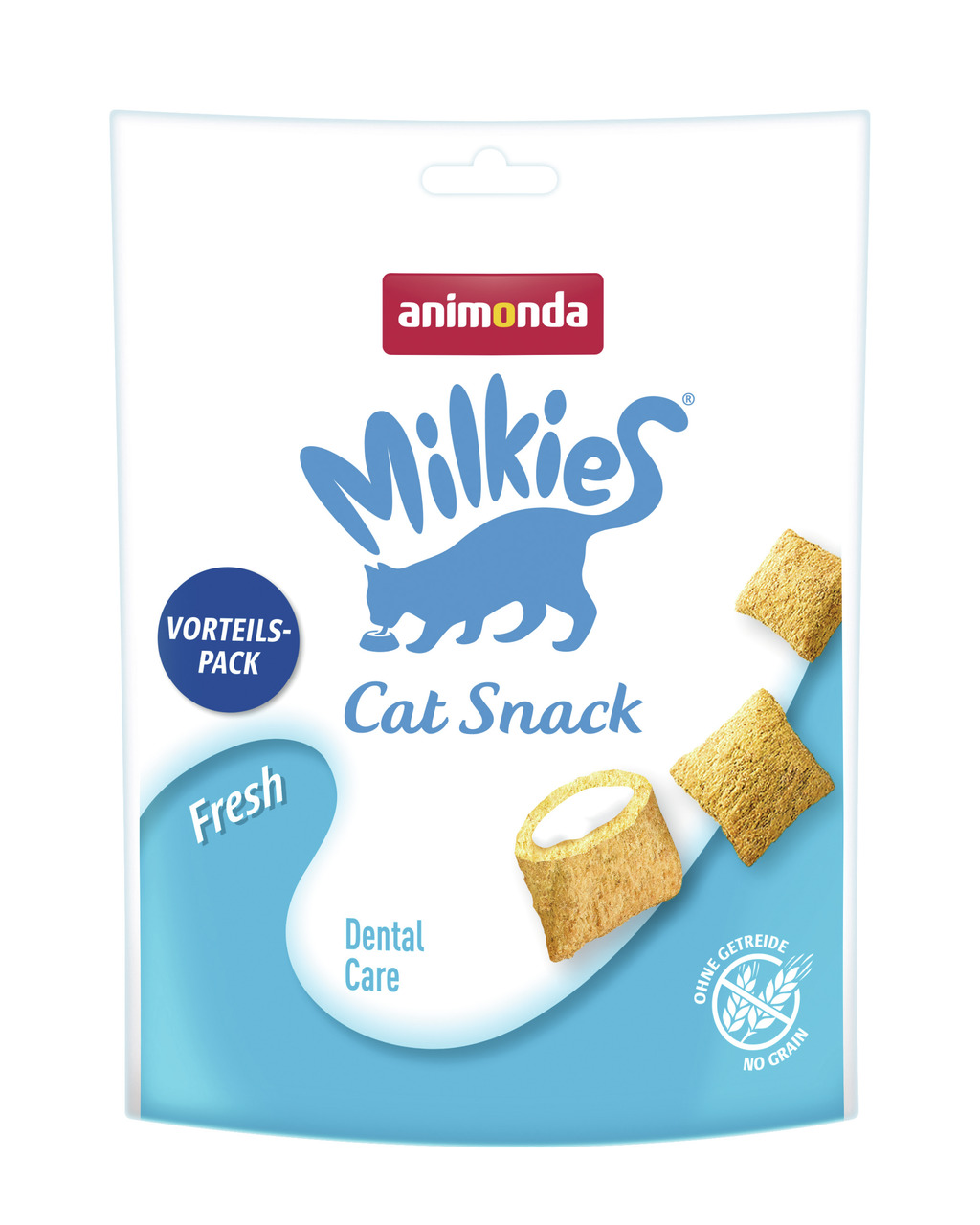 animonda Milkies Cat Snack Fresh, Zahnpflegesnack f. Katzen, getreidefrei, Geschmacksr. Fresh, Vorteilspack.