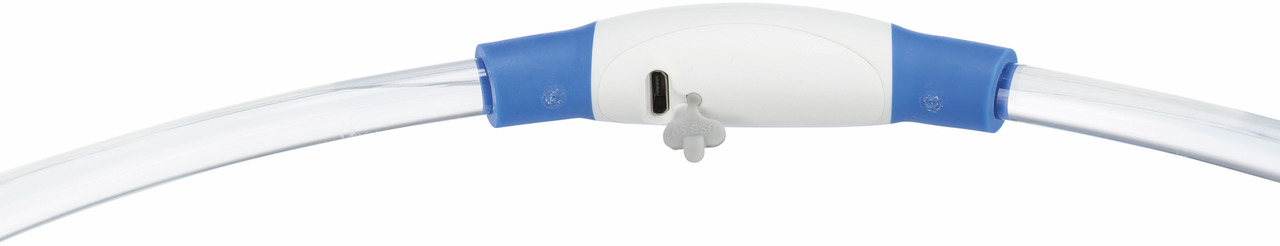 TRIXIE Aqua Pro Wasserspender, für Hunde & Katzen, hygienisch, transparenter Kunststoff, blau-weiß, Drehverschluss, regulierbar.