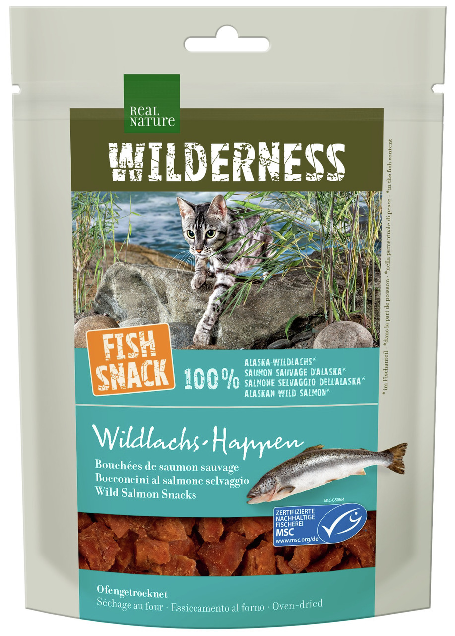 REAL NATURE Wilderness Fish Snack Lachs-Happen 35 g