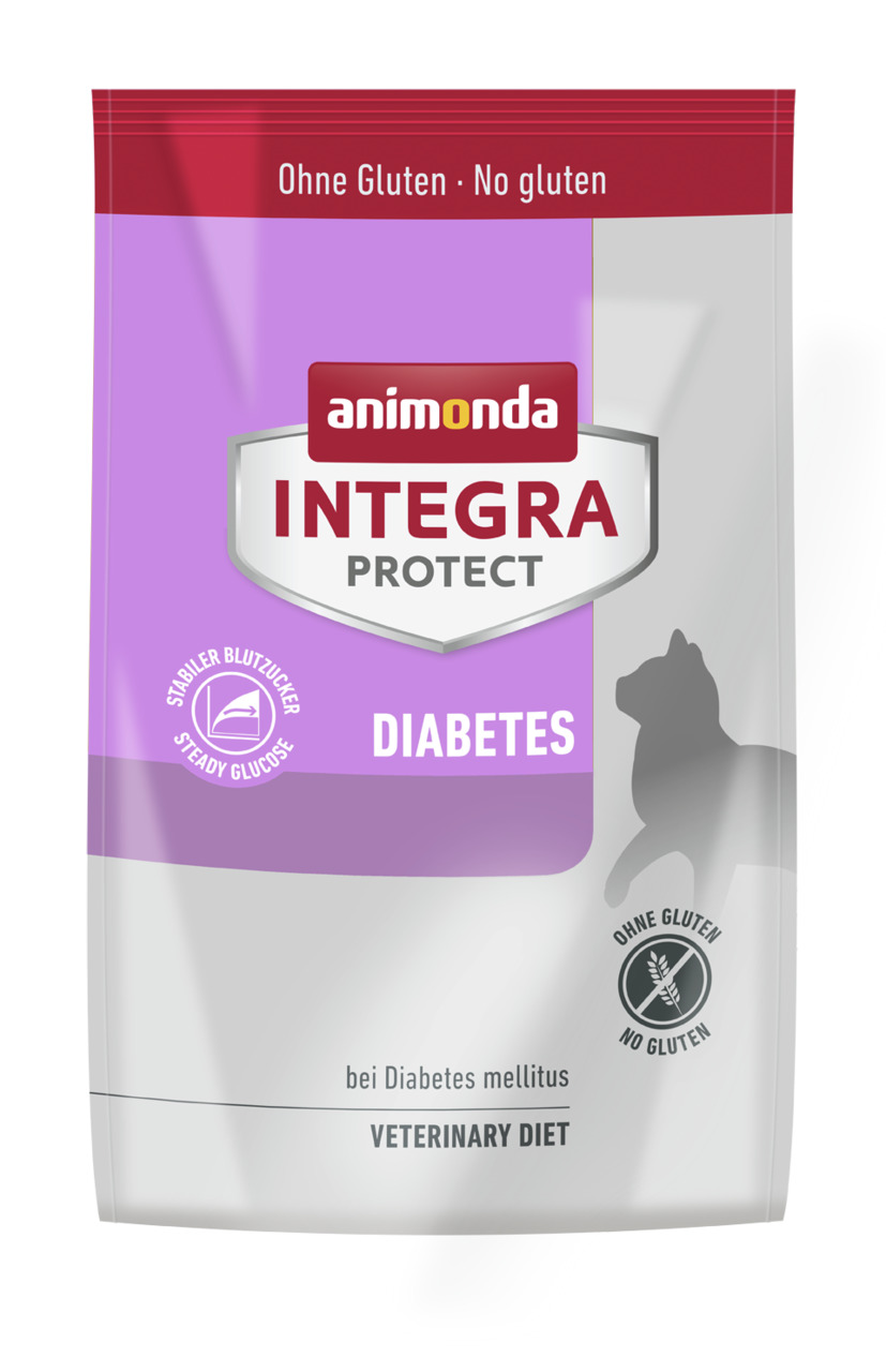 Animonda Integra Protect Diabetes, Diätfutter für Katzen mit Diabetes, ohne Gluten, stabiler Blutzuckerspiegel, 100g.