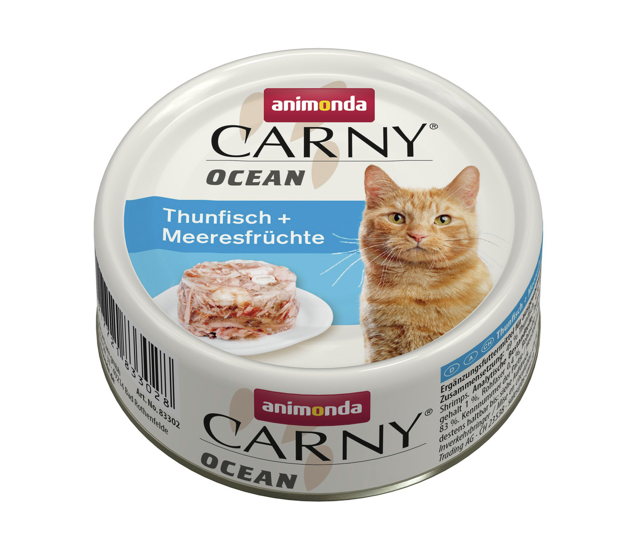 animonda Carny Ocean, Thunfisch & Meeresfrüchte, für ausgewachsene Katzen, 80 g, Ergänzungsfutter mit hochwertigem Fisch.