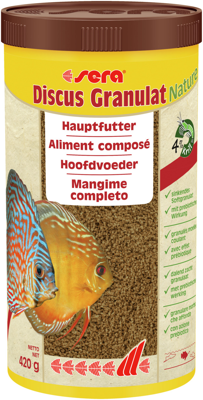 Sparpaket 2 x 1 l Sera Discus Granulat Nature Aquarium Diskus Granulatfutter