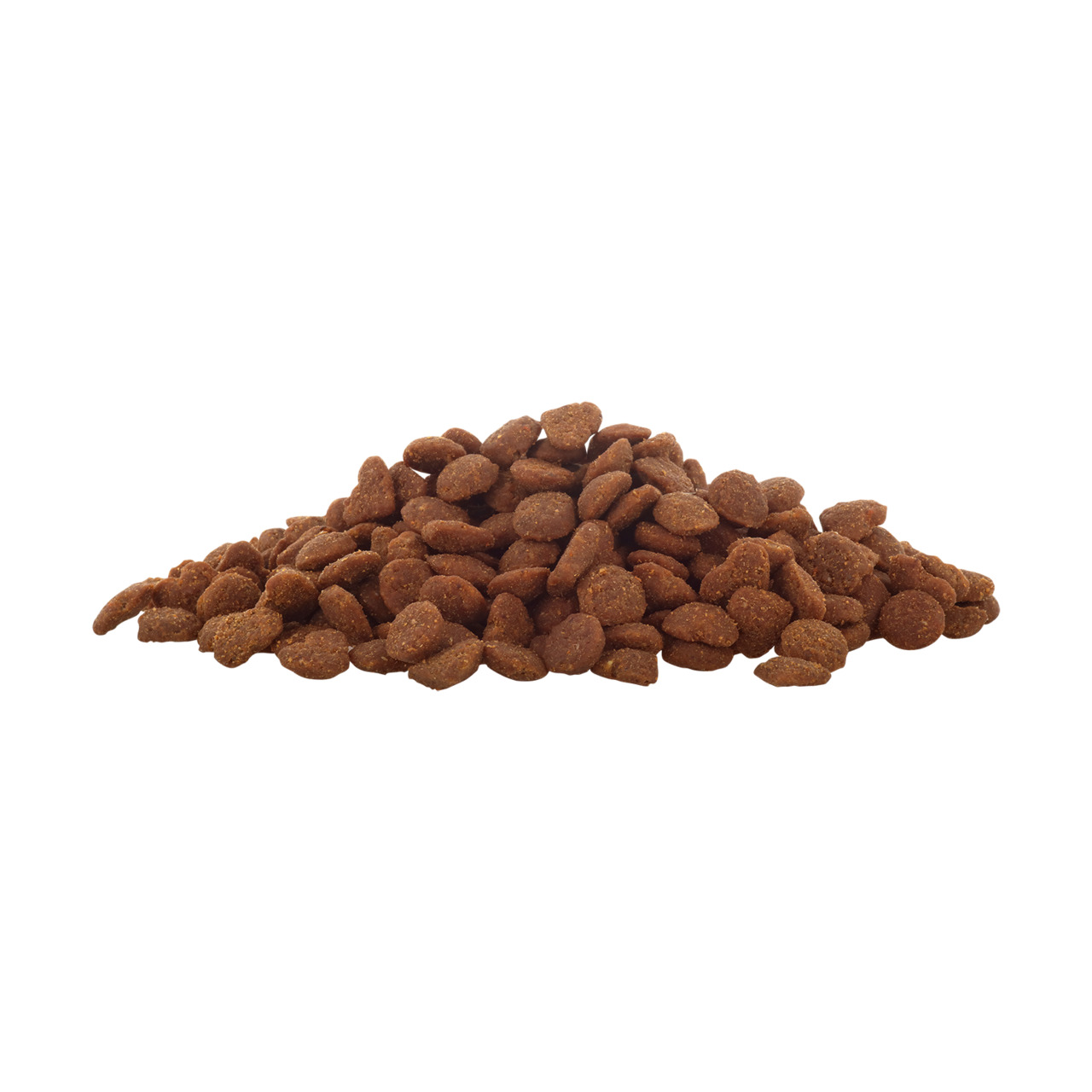 Ein Haufen brauner, runder Trockenfutterstücke der Marke Lucky Lou, geeignet für Hunde. Das Produkt ist speziell für die Ernährung von Hunden entwickelt und bietet eine ausgewogene Mischung aus Nährstoffen. Die Geschmacksrichtung ist nicht angegeben. Die 