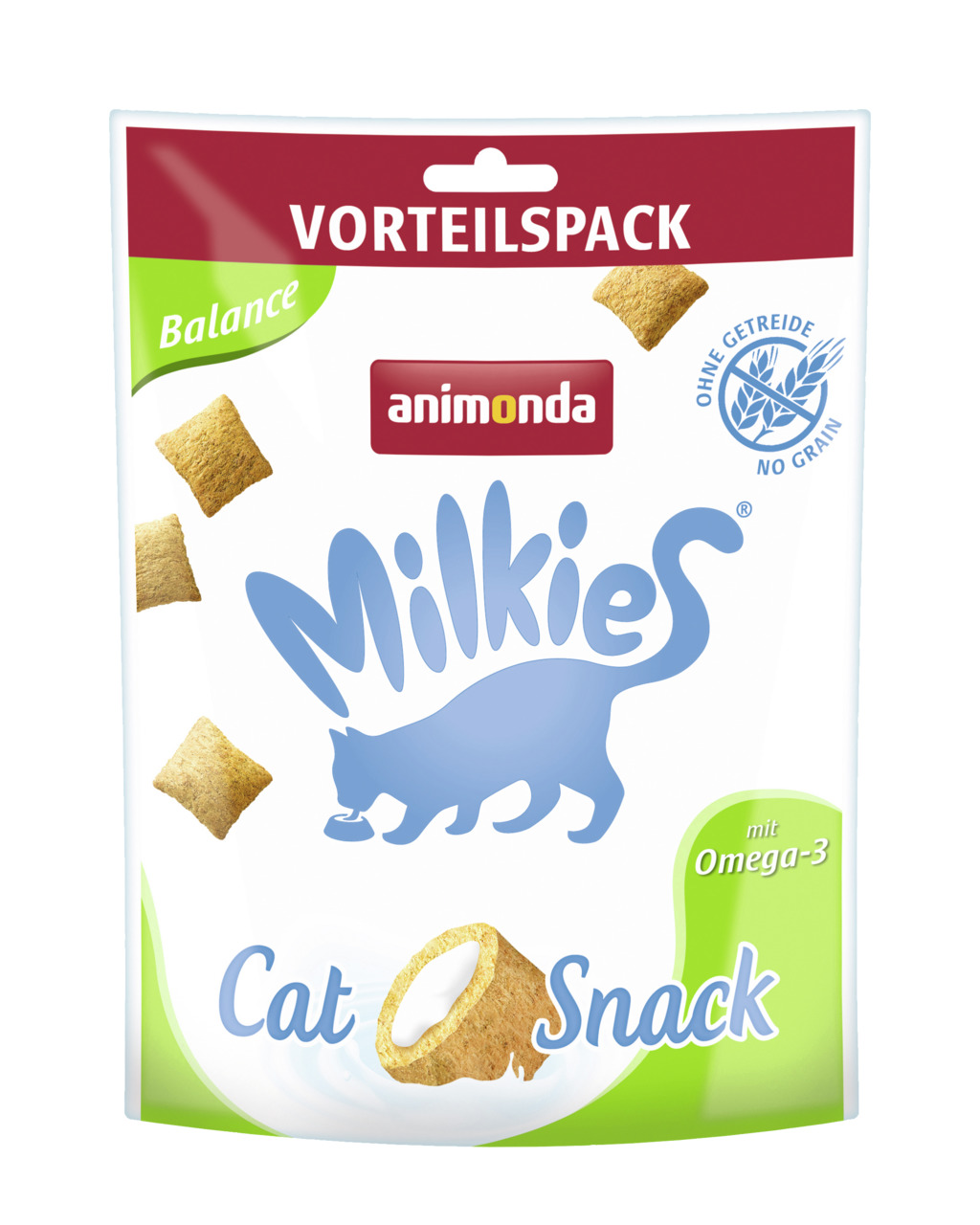 animonda Milkies-Knusperkissen Vorteilspack Balance 120g Beutel Katzensnack