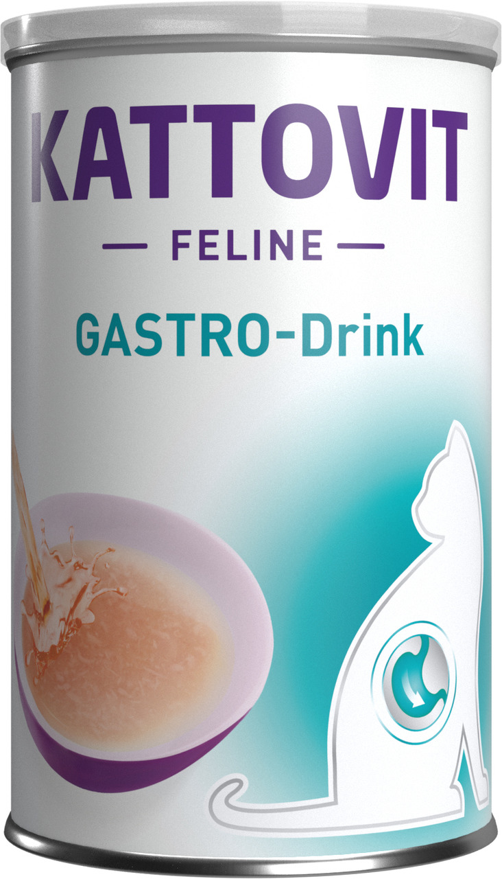 Kattovit Feline Gastro-Drink, Ergänzungsfutter f. Katzen m. sensiblen Magen, Geschm.: Huhn, 135 ml.