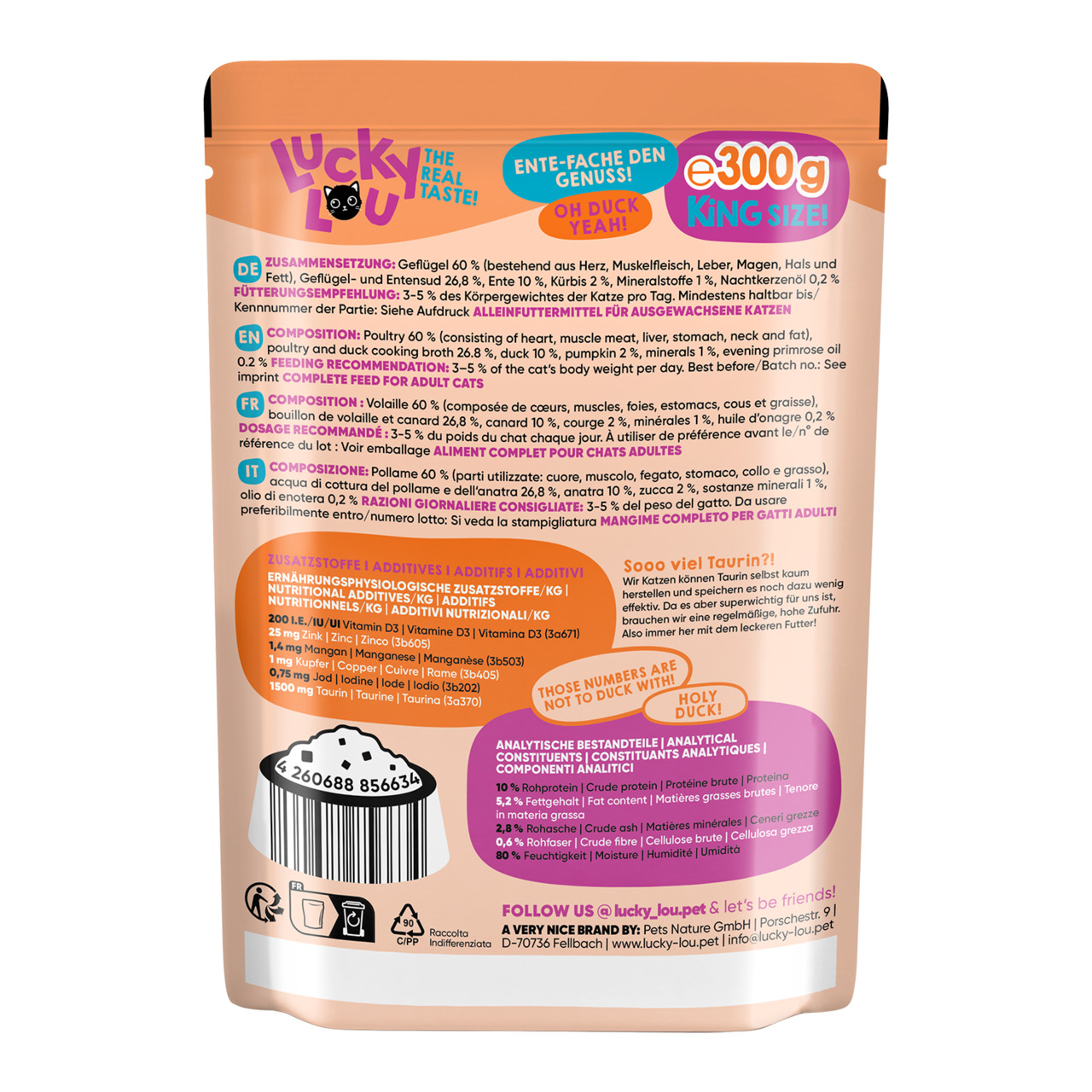Lucky Lou Lifestage Adult Geflügel & Ente 300 g