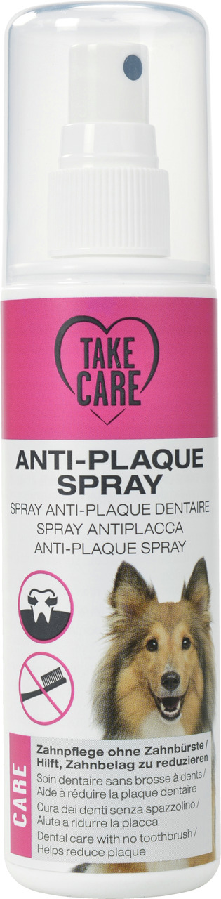 Take Care Anti-Plaque Spray für Hunde, Zahnpflegespray ohne Bürste, reduziert Zahnstein & Zahnbelag, 100 ml.