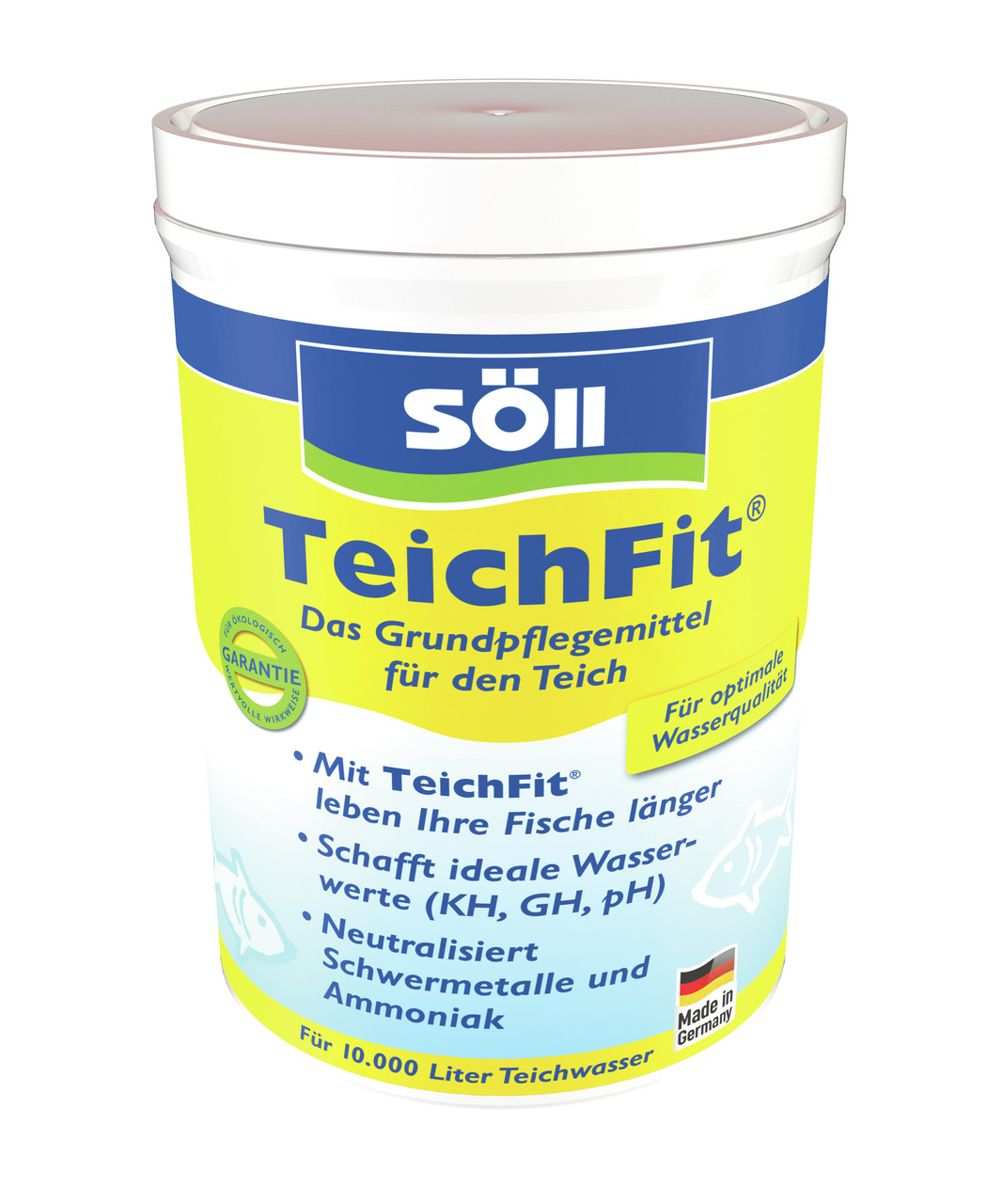 Söll TeichFit, Grundpflegemittel für Teichbesitzer, verlängert Fischlebensdauer, optimiert Wasserwerte, neutralisiert Schadstoffe, 10.000 l.