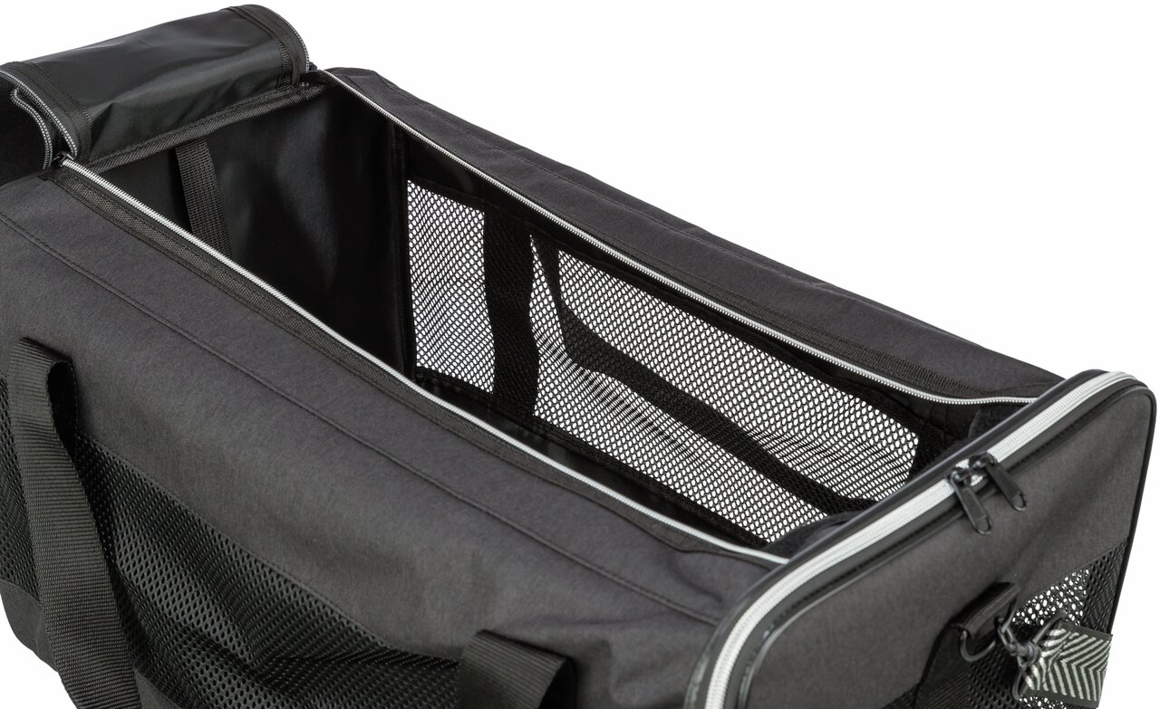 TRIXIE Transporttasche "Ryan" für kl. Hunde & Katzen, schwarz, Netz f. Belüftung, Reißverschluss, komfortabel & sicher.