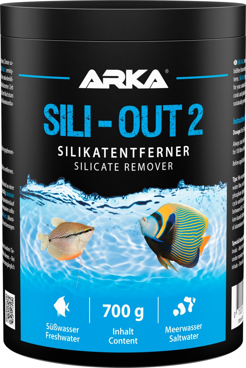 ARKA SILI-OUT 2 Silikatentferner für Süß- und Meerwasseraquarien, für Aquarienfische, 700 g, entfernt Silikat?