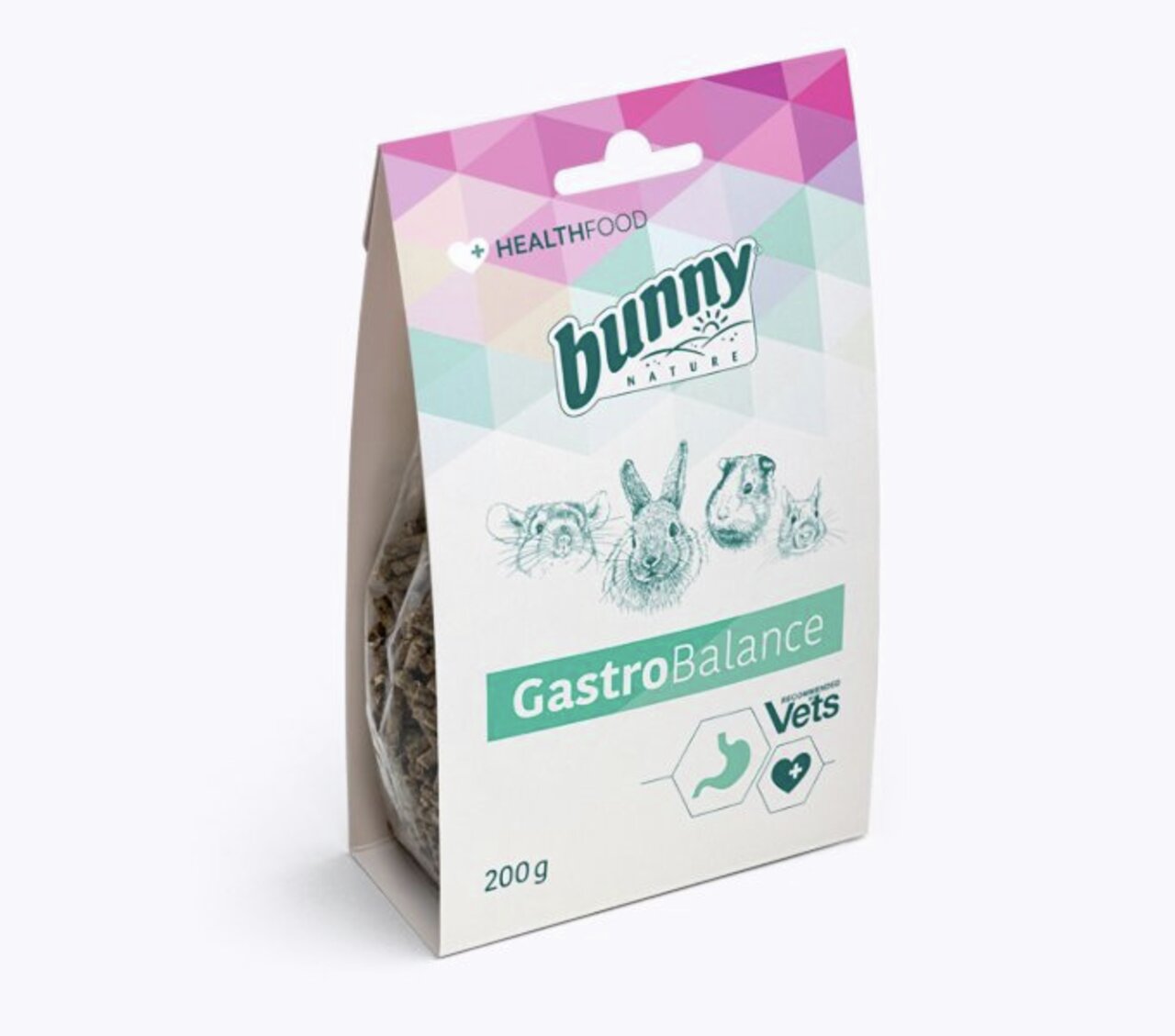 Bunny Gastro Balance, Healthfood für Nager, unterstützt Verdauung, 200 g Packung, geeignet für Kaninchen, Meerschweinchen, etc.