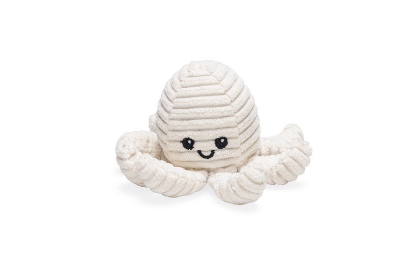Beeztees Hundespielzeug „Octopus“, Weiß, weiches Plüschspielzeug, niedl. Design, gesticktes Gesicht, 8 Arme, für kl.-mittelgr. Hunde.