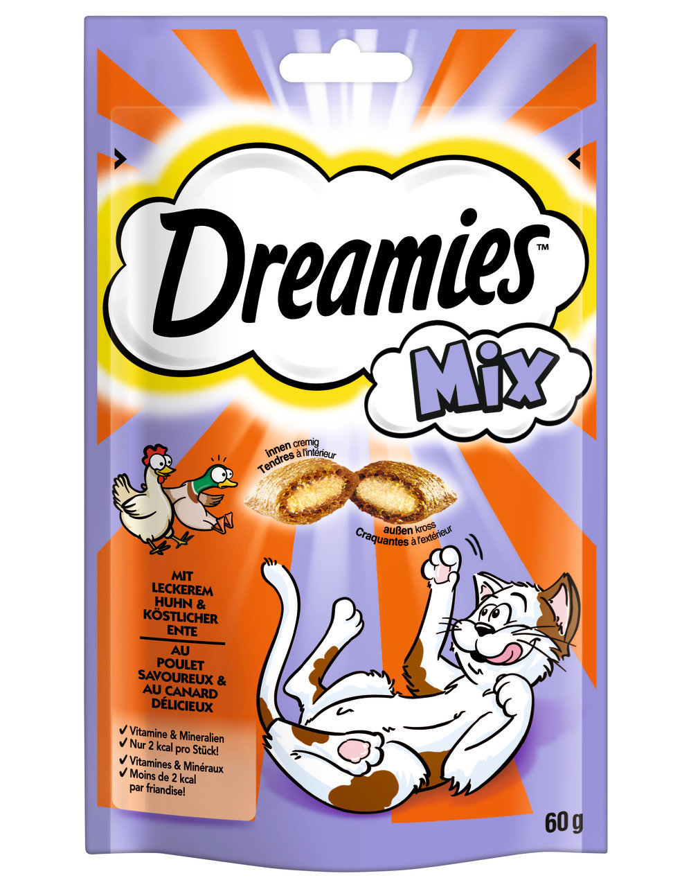Dreamies Mix mit Huhn & Ente Katzen Snacks 60 g