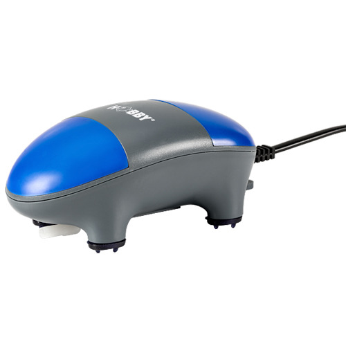 HOBBY Aqua Air 100 Luftpumpe, für Aquaristik-Enthusiasten, grau-blau, optimale Sauerstoffversorgung, für Süß--Meerwasseraquarien.