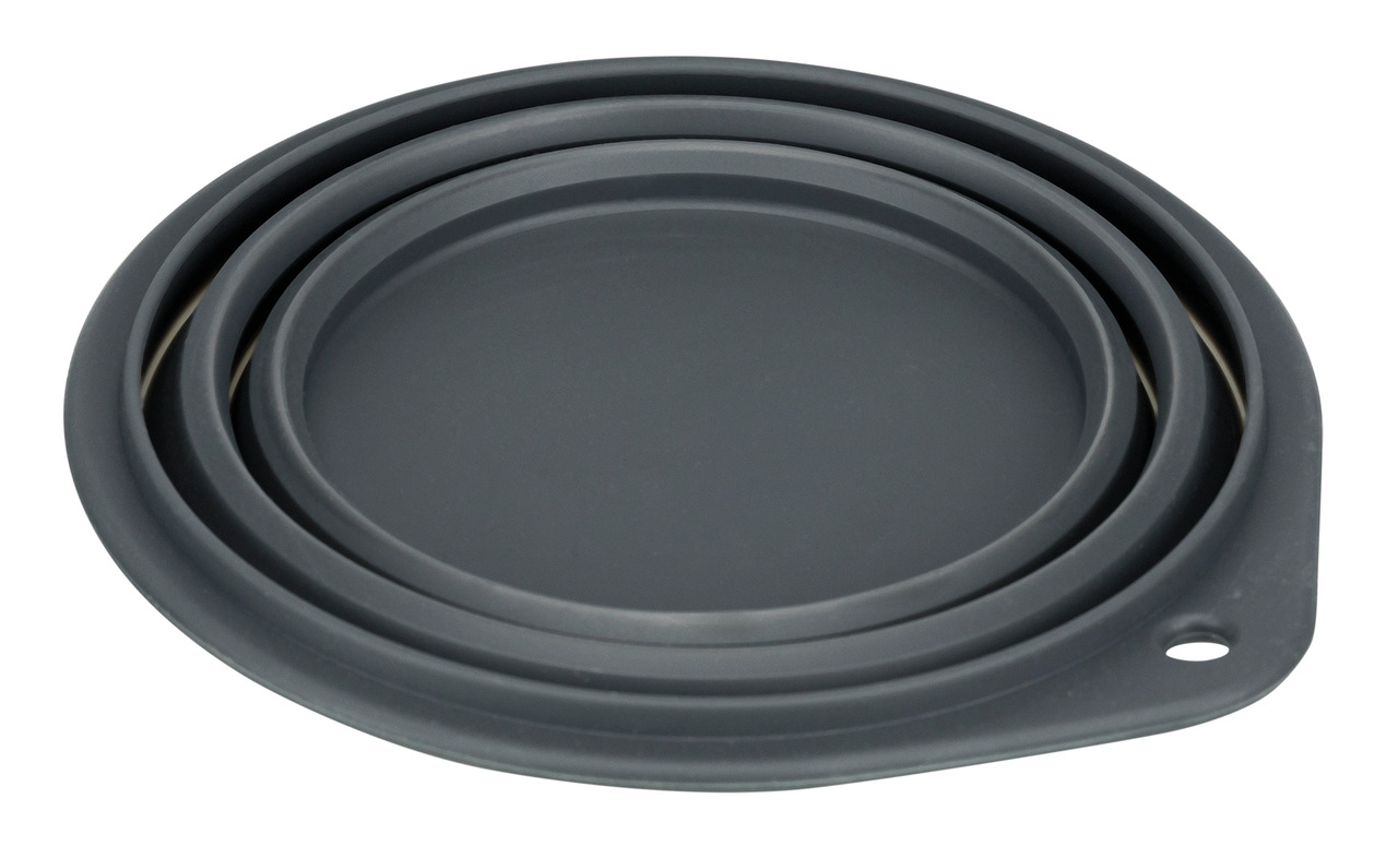 TRIXIE Silikon-Deckel für Tierfutterdosen, dunkelgrau, rund, flexibel, 3 Größen, für Haustierbesitzer, hält Tiernahrung frisch.