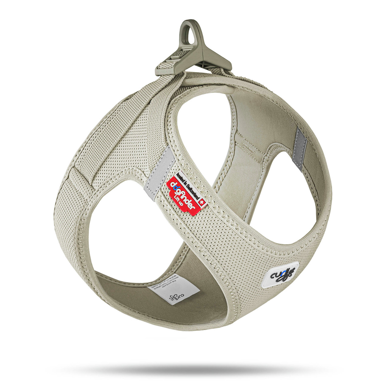 Curli Hundegeschirr „Clasp Air-Mesh“, für kl.-mittelgr. Hunde, atmungsaktives Mesh, DogFinder-Label, leicht, robust, ideal täglich.