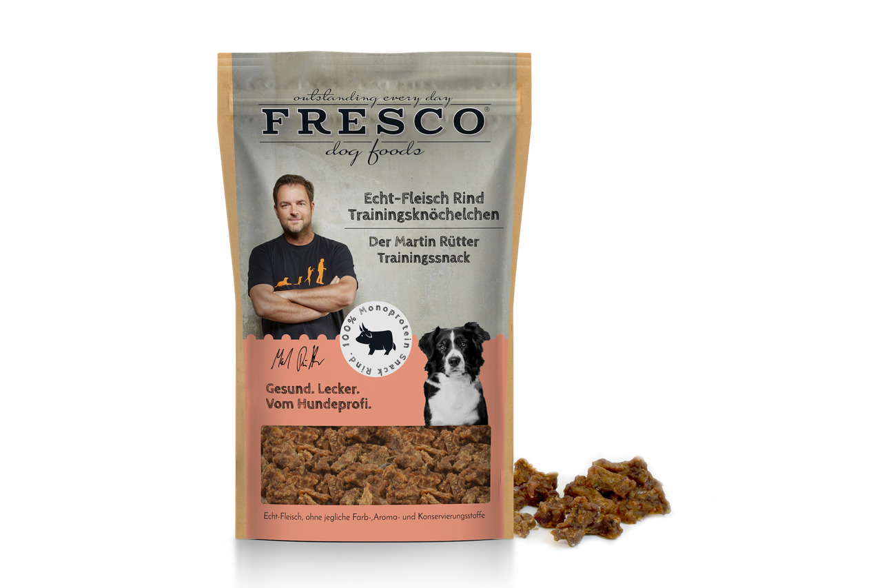 Fresco Martin Rütter Trainingsknöchelchen Echt-Fleisch Rind 150g Hundesnacks