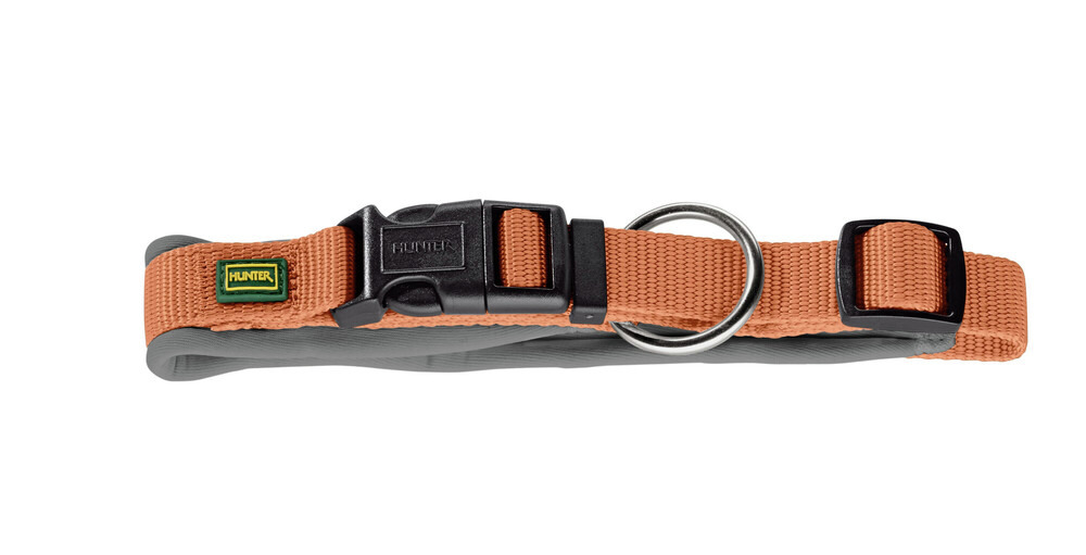 HUNTER Hundehalsband Tripoli, Nylon, Klickverschluss, verstellbar, Metallring, für Hunde aller Größen, ideal für täglichen Gebrauch.