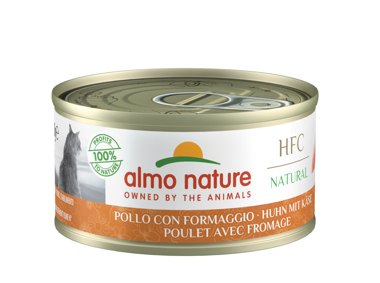 Almo Nature HFC Natural Huhn & Käse 70g Dose Katzennassfutter