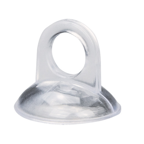 Transparenter Saugnapf der Marke HOBBY, geeignet für die Befestigung von Zubehör in Aquarien. Das Produkt besteht aus klarem Kunststoff und verfügt über eine praktische Öse zur sicheren Anbringung. Ideal für Aquaristik-Enthusiasten, um Dekorationen oder S