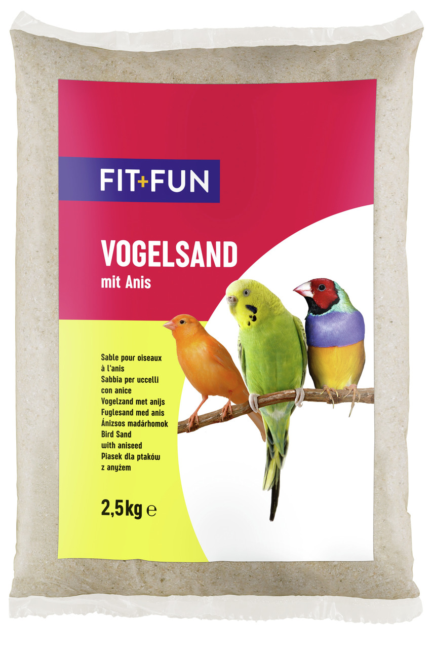 FIT+FUN Vogelsand m. Anis, 2,5 kg, für Ziervögel. Hygiene & Pflege für Käfige.