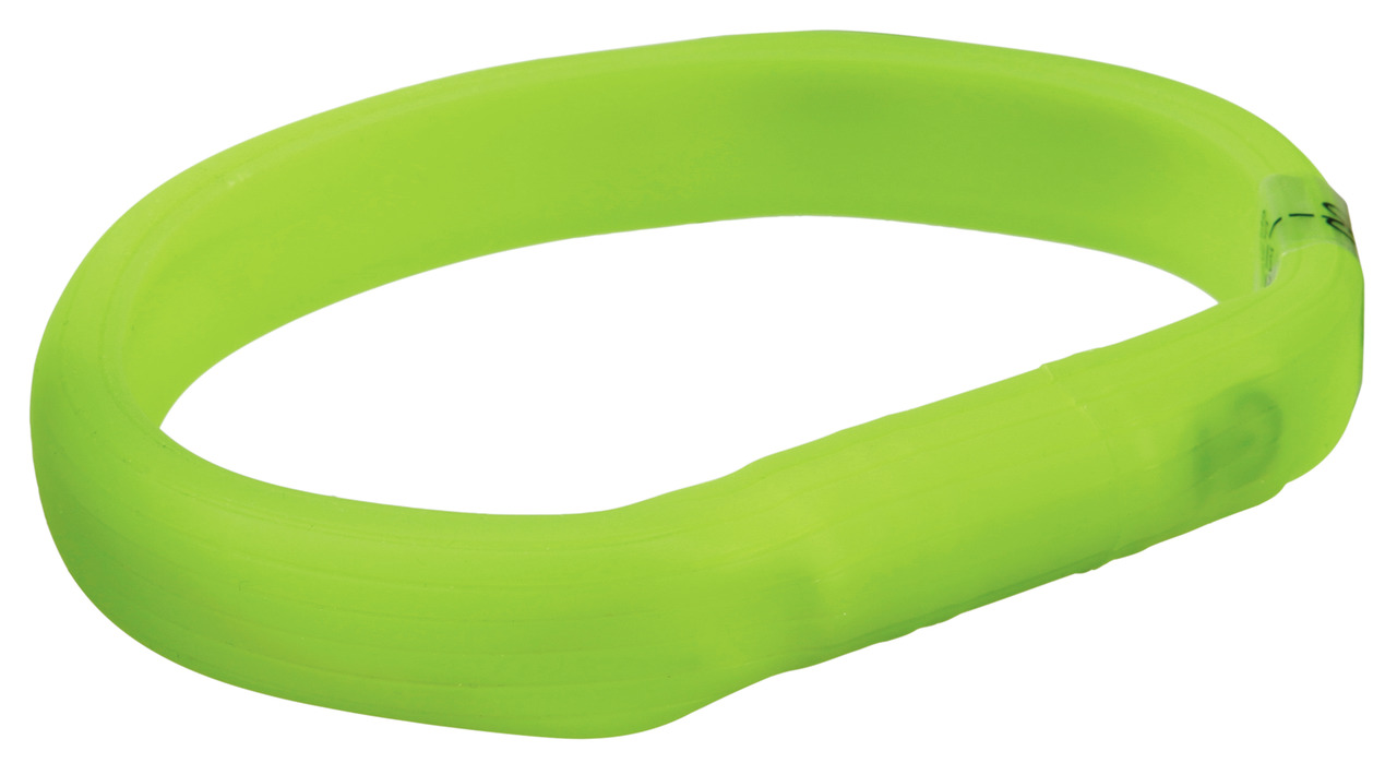 TRIXIE USB-Leuchthalsband für Hunde, neon-grün, flexibel, wiederaufladbar, für Sicherheit bei schlechtem Licht, gute Sichtbarkeit.