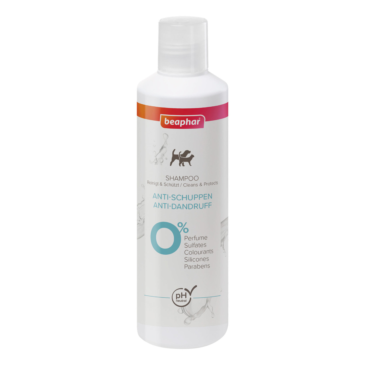 beaphar Anti-Schuppen-Shampoo für Hunde, pH-neutral, ohne Parfüm/Sulfate/Farbstoffe, für empfindl. Haut, 200 ml.