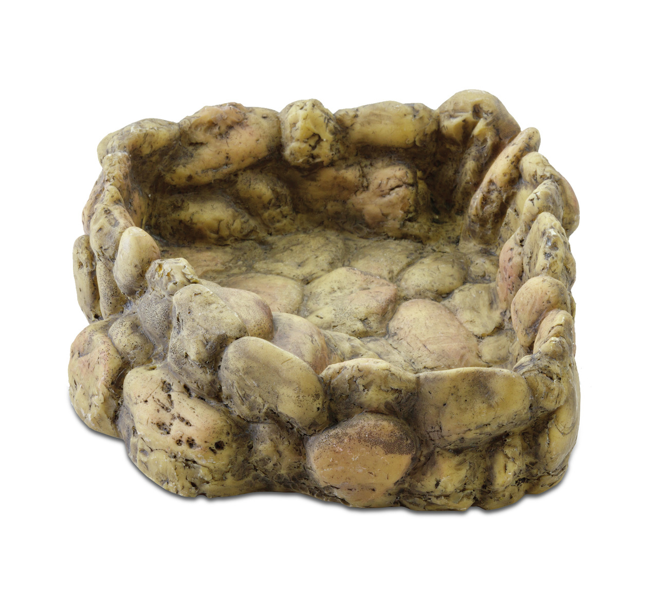 Exo Terra Futternapf für Reptilien-Amphibien, steinförmig, rutschfest, leicht zu reinigen, naturgetreues Felsdesign.