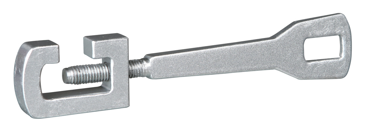 Metallisches Werkzeug von TRIXIE, speziell entwickelt für den Einsatz im Tierbedarf. Das robuste Material und die präzise Verarbeitung machen es ideal für die Pflege und Wartung von Tierzubehör. Das Bild zeigt ein silberfarbenes Werkzeug mit Schraubmechan