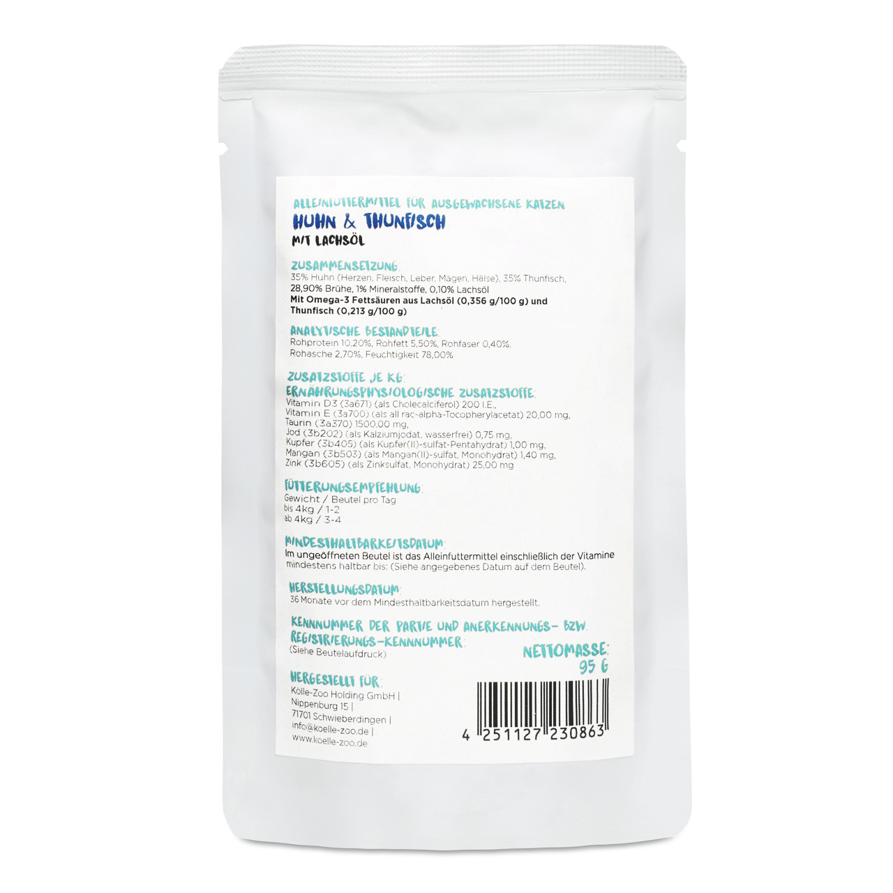 Josera Mincas Häppchen Nassfutter f. ausgew. Katzen, Geschm.: Geflügel, 85 g, hohe Akzeptanz & Qualität.