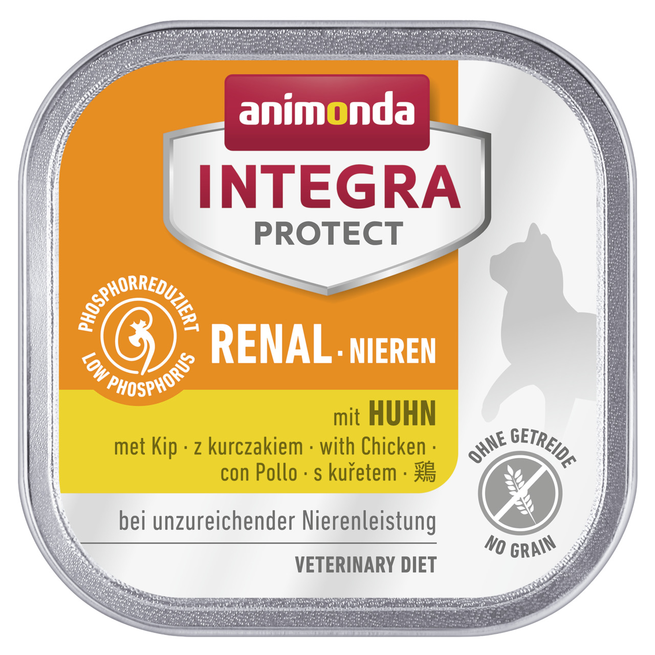 Animonda Integra Protect Renal Katzenfutter, Huhn, getreidefrei, phosphorreduziert, Diätfutter für Nieren, 85g.
