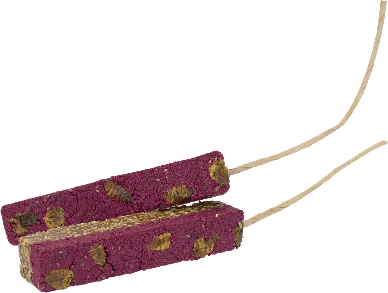 JR FARM Knabberstangen, Nager/Kaninchen, rote Früchte+Samen, artgerechte Beschäftigung+Ernährung, 2 Stk, an Schnur zum Aufhängen.