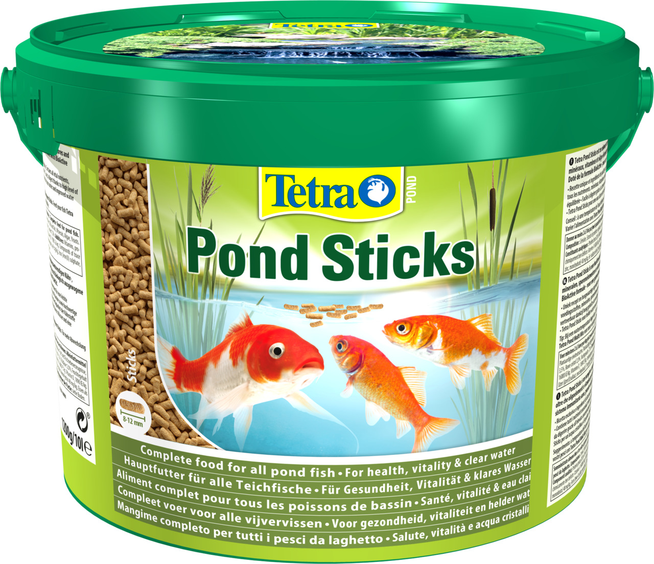 Tetra Pond Sticks, Hauptfutter für Teichfische, fördert Gesundheit, Vitalität & klares Wasser. Inhalt: 10 L.