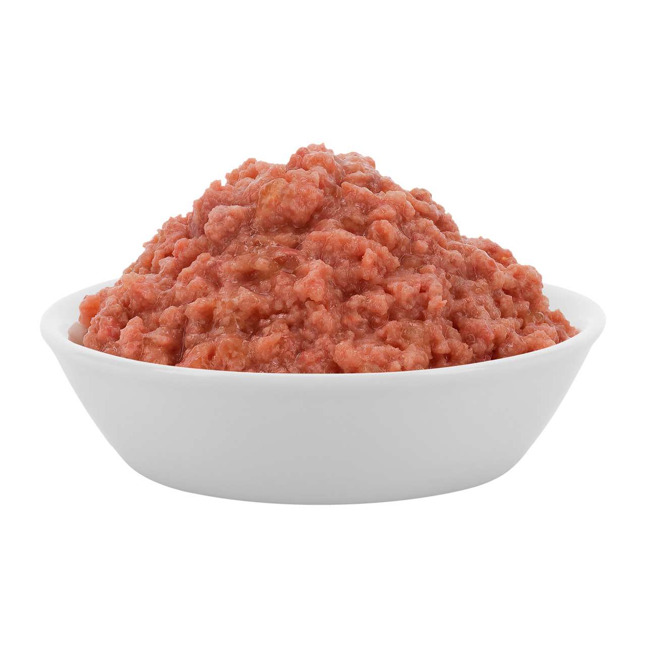 Lucky Lou Nassfutter für Hunde, Rind, für ausgewachsene Hunde, hochwertige Qualität, fleischige Konsistenz, rötliche Farbe.