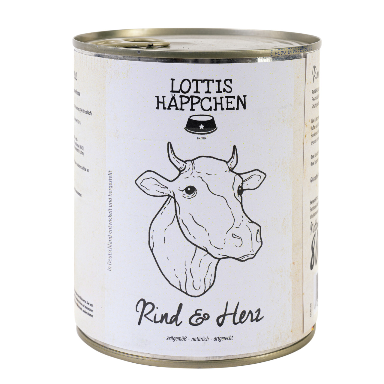 Lottis Häppchen Rind & Herz, Hunde, 800 g, mit Rind & Herz, hochwertiges Tierfutter für eine ausgewogene Ernährung.