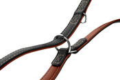 HUNTER Verstellbare Fürhleine Canadian UP 20/200 Rindsleder schwarz/cognac