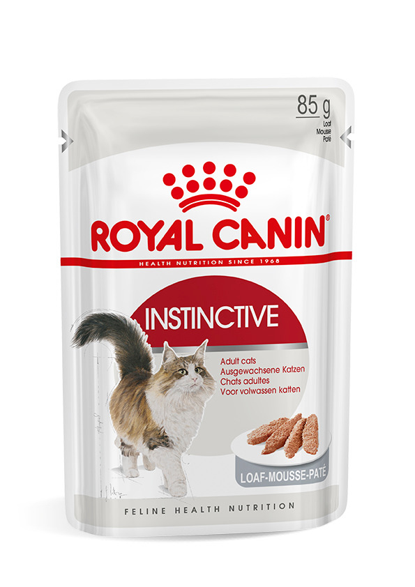 ROYAL CANIN Instinctive Loaf-Mousse-Pâté, 85 g, für ausgewachsene Katzen, weiche Mousse, unterstützt Gesundheit durch ausgewogene Ernährung.