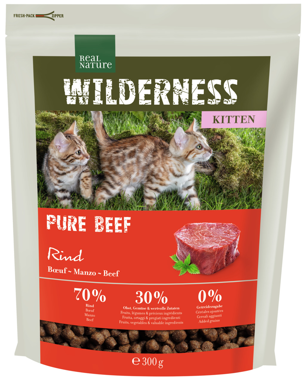 REAL NATURE Wilderness Kitten Pure Beef 300 g