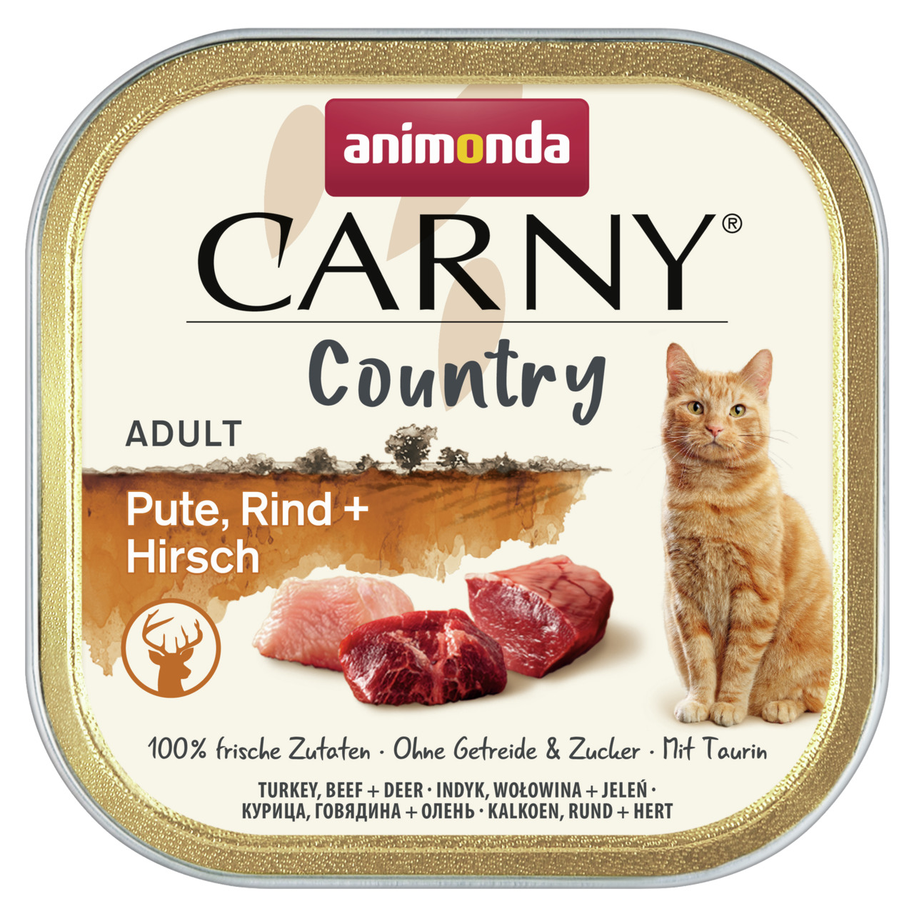 Animonda Carny Country Adult Pute, Rind + Hirsch Katzen Nassfutter 100 g