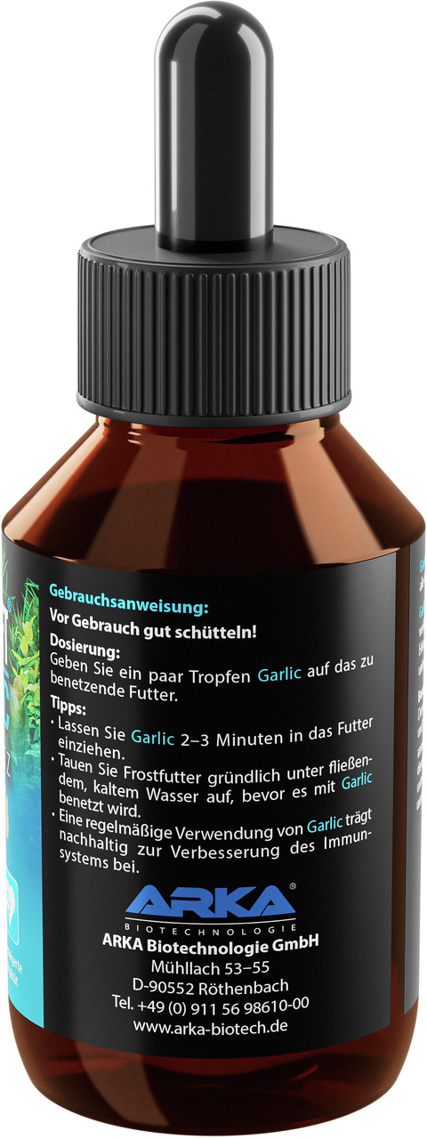 ARKA MICROBE-LIFT Garlic, Ergänzungsfuttermittel für Zierfische, 50 ml, stärkt das Immunsystem.