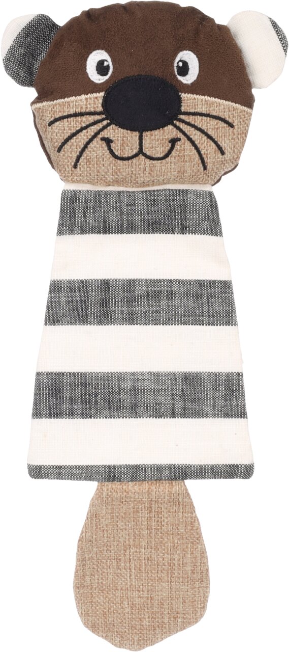 Flamingo Otter Hundespielzeug, für Hunde aller Größen, weicher Stoff, Braun/Beige/Weiß, ideal zum Spielen & Kuscheln.