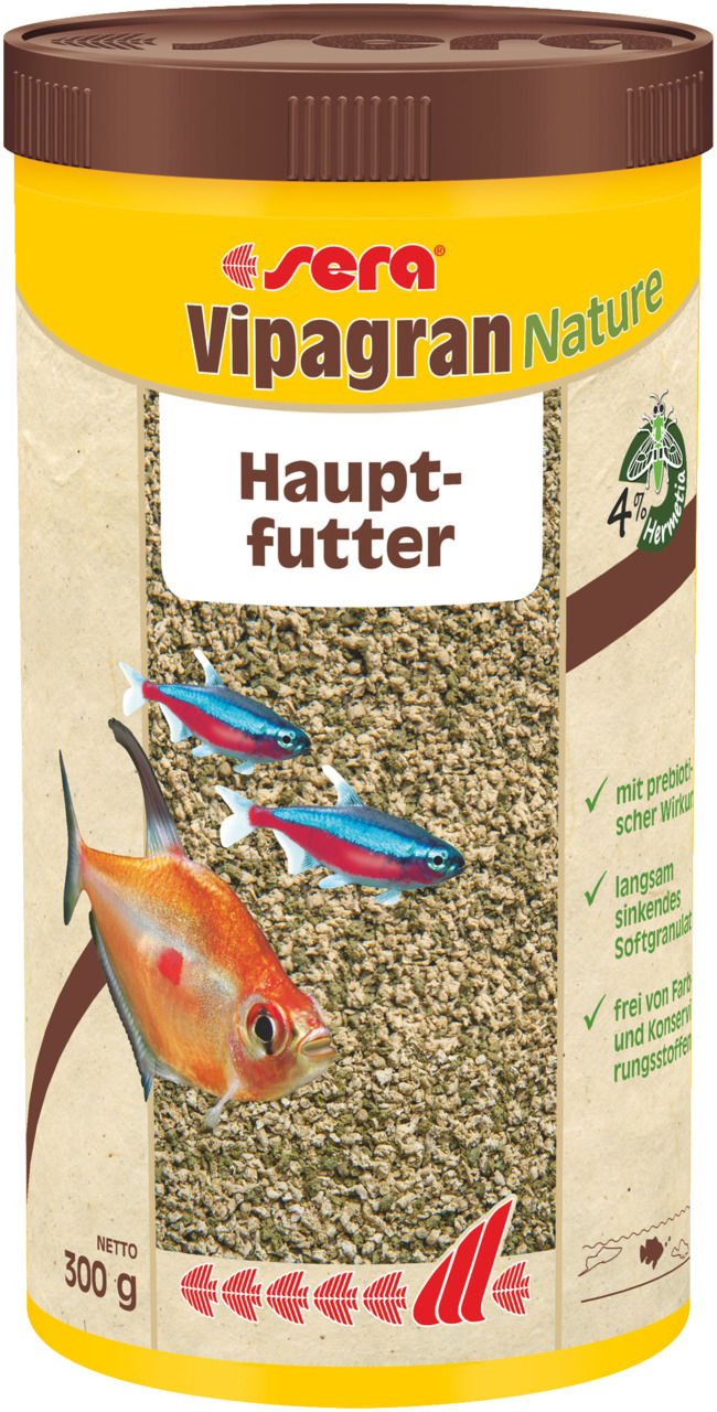 sera Vipagran Nature Hauptfutter Softgranulat 1000 Milliliter