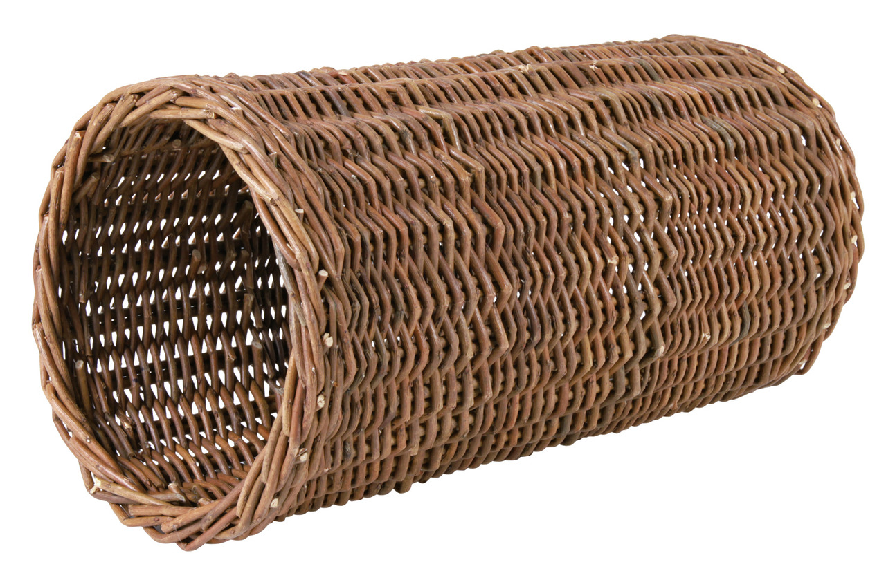 TRIXIE Spieltunnel aus Weide, für Kaninchen-Meerschweinchen, fördert Bewegung & Spiel, Rückzugsort, robust, ungiftig, sicher.