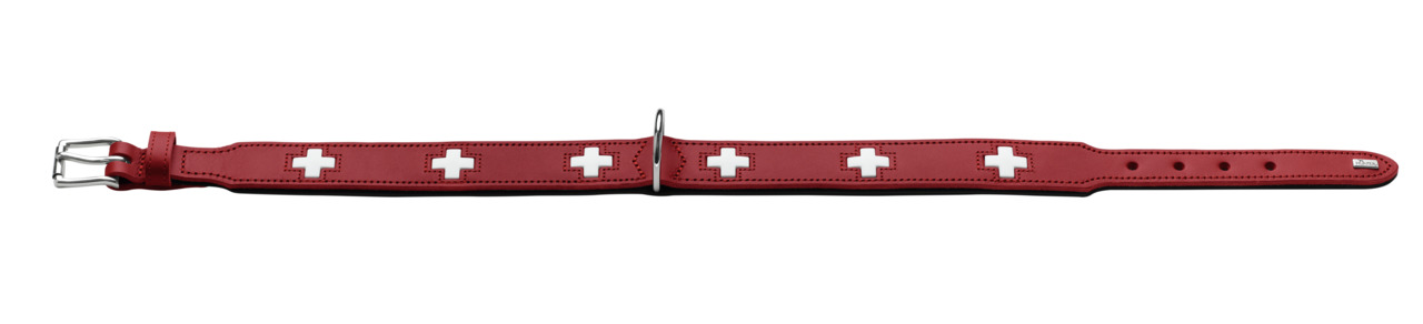 HUNTER Halsband Swiss 75 rot/schwarz